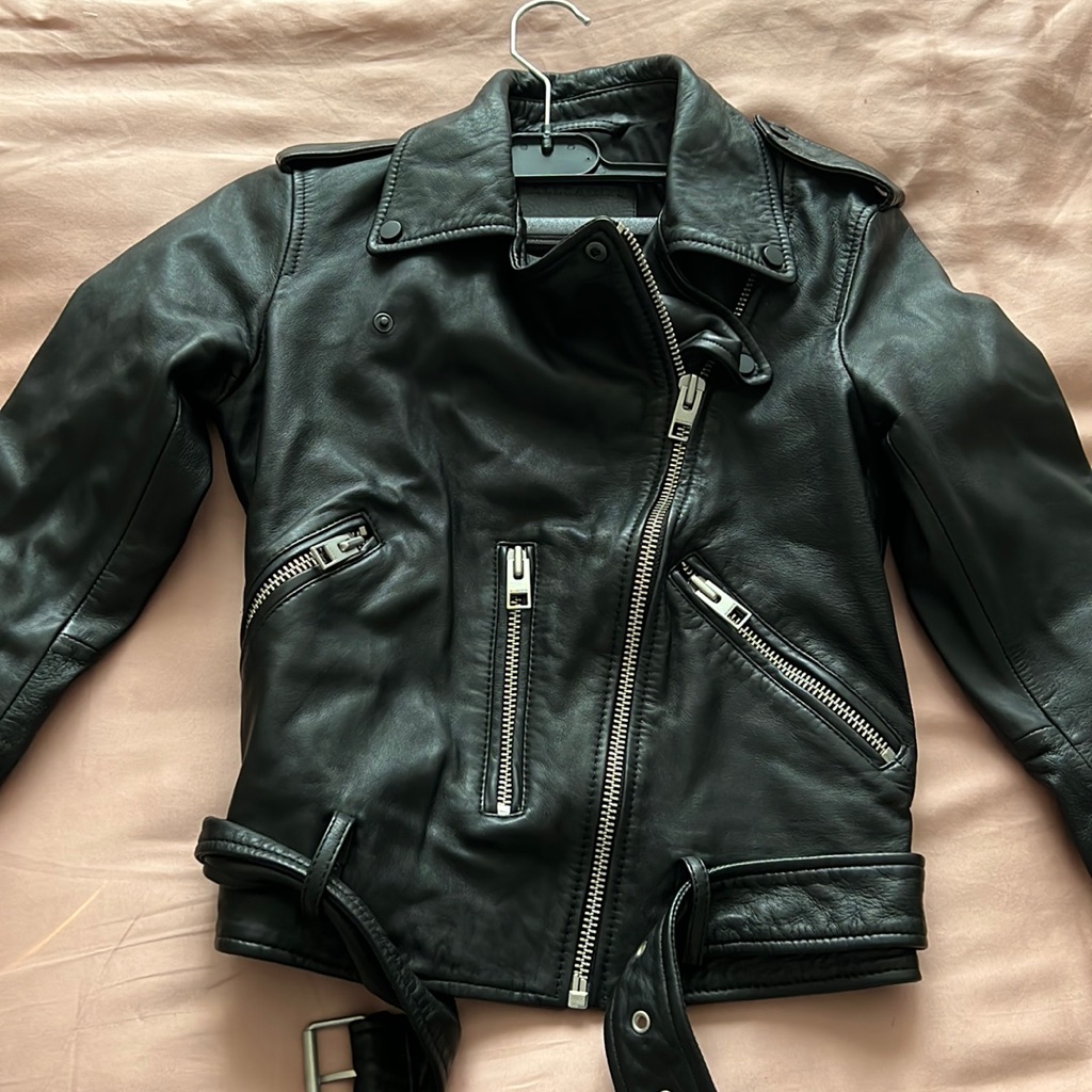 All Saints Leather Jacket Size 2 Women